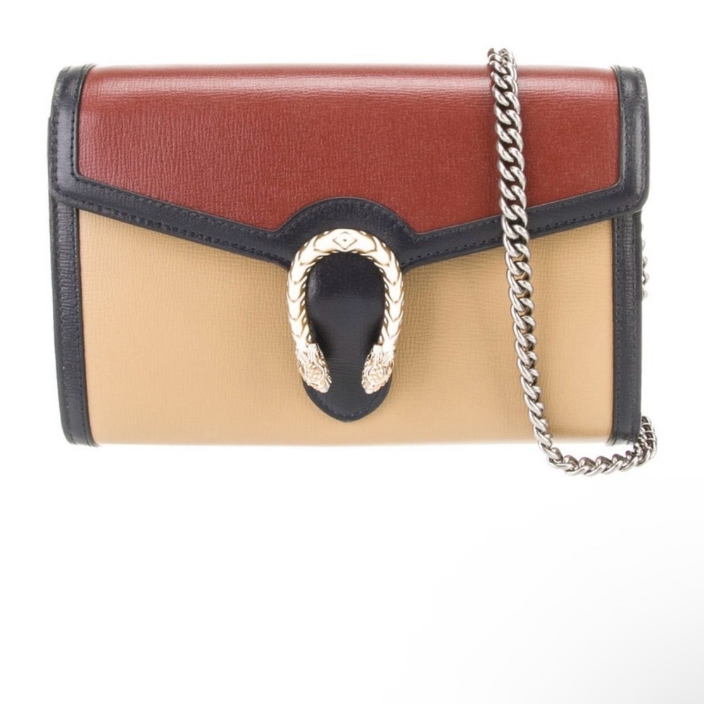 ✨ Gucci Dionysus Wallet on Chain – Colorblock Leather ✨